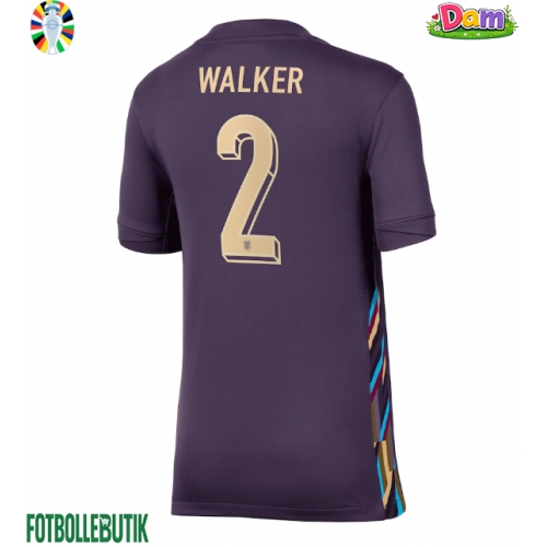 England Kyle Walker #2 Bortatröja Kvinnor EM 2024 Kortärmad